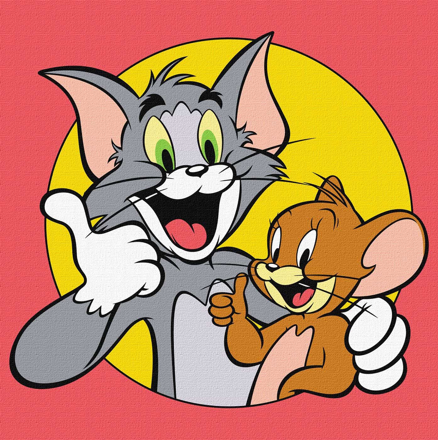 Картина за номерами Ideyka Tom and Jerry: Разом веселіше 25х25 см (KHO1370)